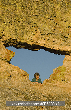 MADAGASCAR: Madagascar, Isalo National Park, Sunset at La Fenetre (Window)