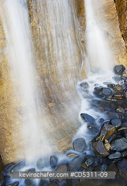 OREGON, WATERFALLS: Waterfall on Beach, Hug Point State Park, Oregon Coast USA
