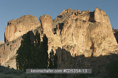 OREGON: Volcanic Tuff spires, Leslie Gulch Recreation Area, Area of Critical Environmental Concern, Bureau of Land Management, Owyhee district, Oregon