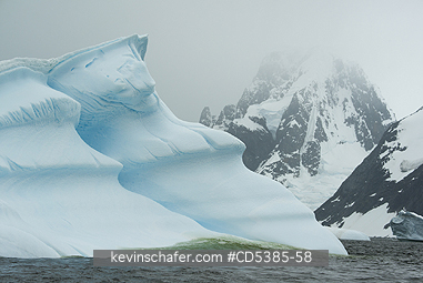 ANTARCTICA, SCENIC: Iceberg and Mountains, Petermann island, Antarctic Peninsula, Antarctica
