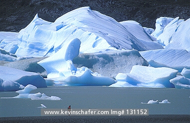 CHILE: Chile, Patagonia, Torres del Paine National Park, Icebergs in Lago Grey.