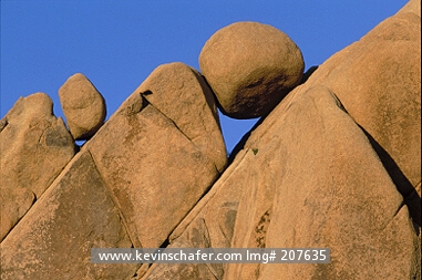 CALIFORNIA: USA, California, Joshua Tree National Park, Jumbo Rocks area at sunset, Monzogranite eroded into fantastic shapes.